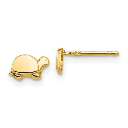 14k Mini Turtle Earrings ,