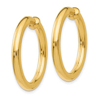 14k Non-Pierced Hoop Earrings ,