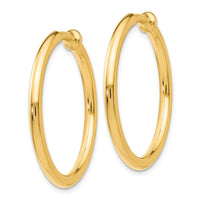 14k Non-Pierced Hoops Earrings ,