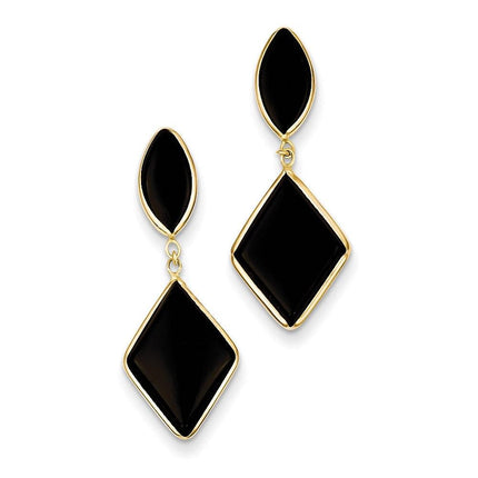 14k Onyx Dangle Earrings ,