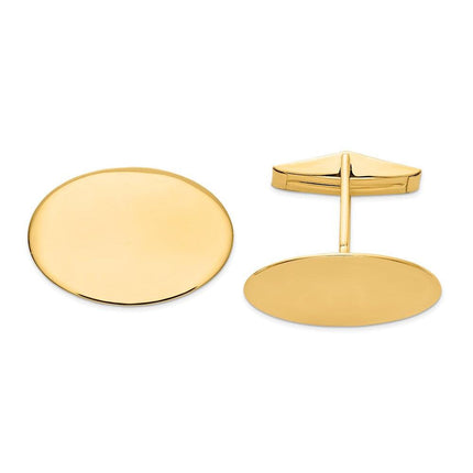 14K Oval Cuff Links ,
