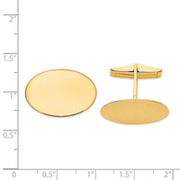14K Oval Cuff Links ,