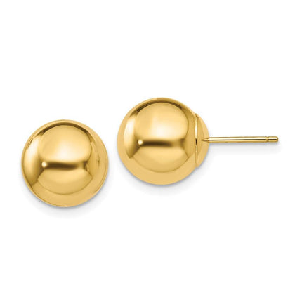 14k Polished 10mm Ball Post Earrings ,
