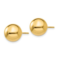 14k Polished 10mm Ball Post Earrings ,