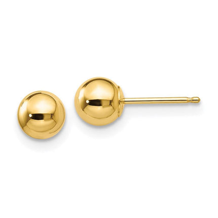 14k Polished 5mm Ball Post Earrings ,