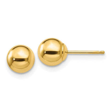 14k Polished 6mm Ball Post Earrings ,