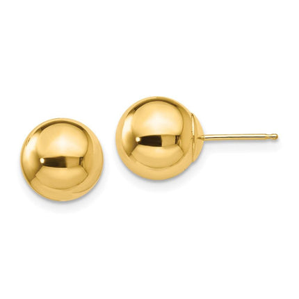 14k Polished 9.0mm Ball Post Earrings ,