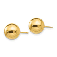 14k Polished 9.0mm Ball Post Earrings ,