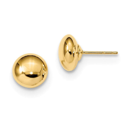 14k Polished Button Post Earrings ,