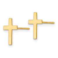 14k Polished Cross Earrings ,