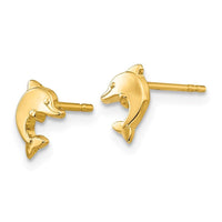 14k Polished Dolphin Post Earrings ,