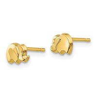 14k Polished Elephant Post Earrings ,