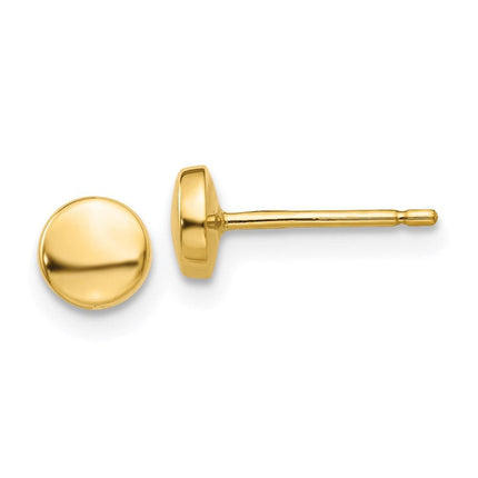 14k Polished Half Ball Post Earrings ,