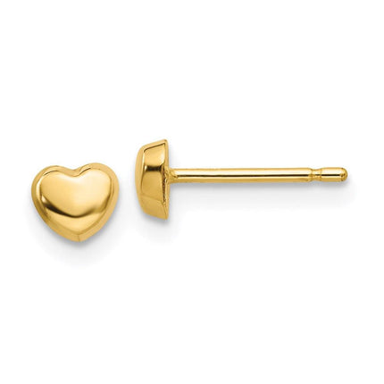 14k Polished Heart Post Earrings ,