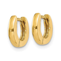 14k Polished Hinged Earrings ,