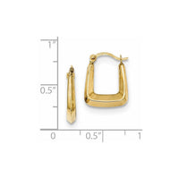 14k Polished Hollow Fancy Hoops ,