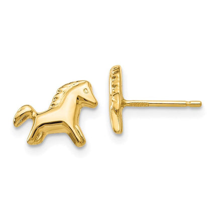14k Pony Earrings ,