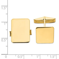 14K Rectangular Cuff Links ,
