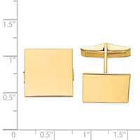 14K Square Cuff Links ,