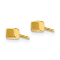 14K Square Stud Earrings ,