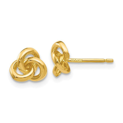 14k Trinity Knot Earrings ,