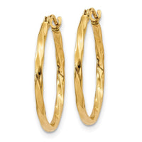 14k Twist Hoop Earrings ,