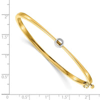 14k Two-tone Bangle Bracelet Mounting ,