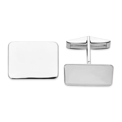 14K WG Rectangular Cuff Links ,