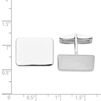14K WG Rectangular Cuff Links ,