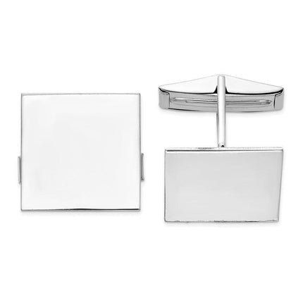 14K WG Square Cuff Links ,