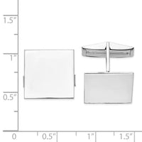 14K WG Square Cuff Links ,