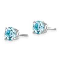 14k White Gold Aquamarine Earrings ,