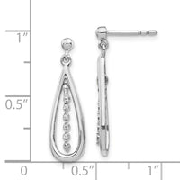14k White Gold Diamond Earrings ,