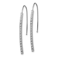 14K White Gold Diamond Fascination Earrings ,
