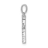 14k White Gold Diamond Initial F Pendant ,
