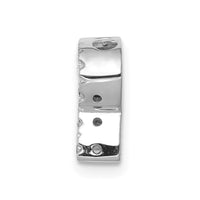 14k White Gold Diamond Initial R Charm ,