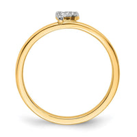14k Yellow Gold Diamond Initial P Ring ,