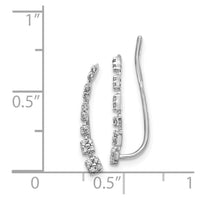 14k White Gold Diamond Earrings ,