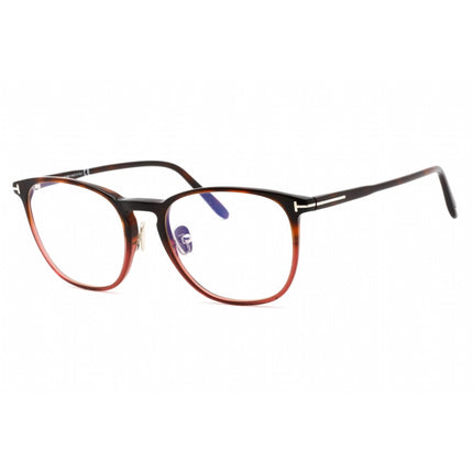 Tom Ford Unisex Eyeglasses - Full Rim Shiny Burgundy Metal Round Frame | FT5700-B 054 ,