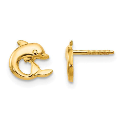 Madi K Kid's 14k Dolphin Post Earrings ,