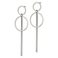 Stainless Steel Polished Post Dangle Earrings ,