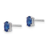 14k White Gold Sapphire Earrings ,