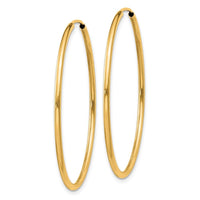 14k 1.5mm Polished Round Endless Hoop Earrings ,