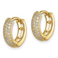 Madi K Kid's 14k CZ Hinged Hoop Earrings ,