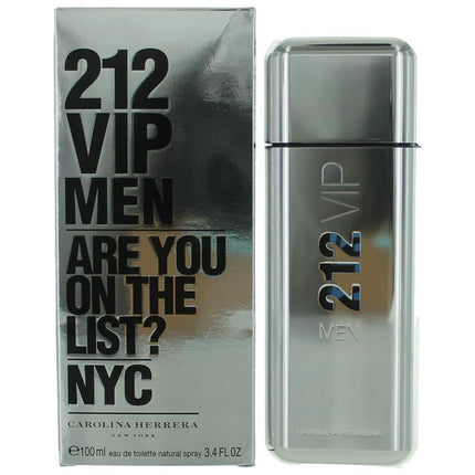 212 VIP by Carolina Herrera, 3.4 oz Eau De Toilette Spray for Men ,