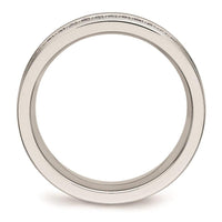 Stainless Steel Polished CZ Ring ,