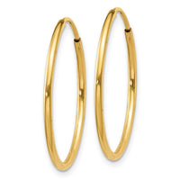 14k 1.25mm Endless Hoop Earring ,