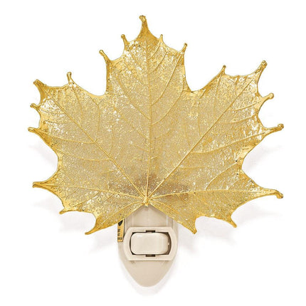 24k Gold Dipped Sugar Maple Leaf Nightlight ,