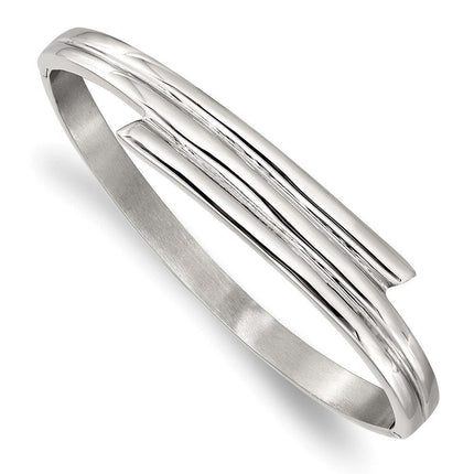 Stainless Steel Polished Hinged Bangle ,