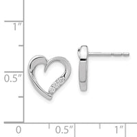 14k White Gold Diamond Earrings ,